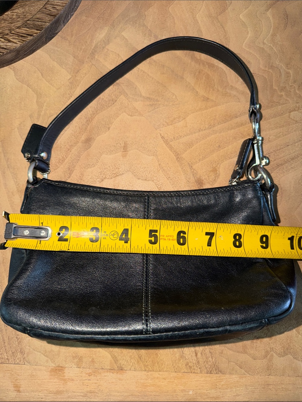 Vintage Coach Y2K Demi Baguette Shoulder Bag Black Leather - Picture 11 of 12